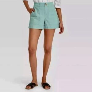 A new day women’s high  waist mint green shorts size 16 NWT